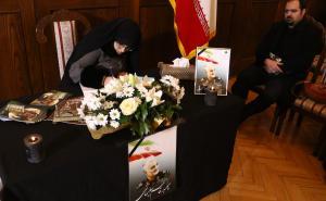 Foto: Dž. Kriještorac/Radiosarajevo.ba / U Ambasadi Irana otvorena knjiga žalosti za Qassema Soleimanija