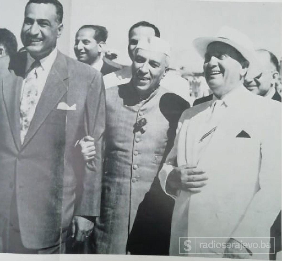Foto: Tito ilustrovana biografija/Nehru, Naser i Tito, Brioni 1956.