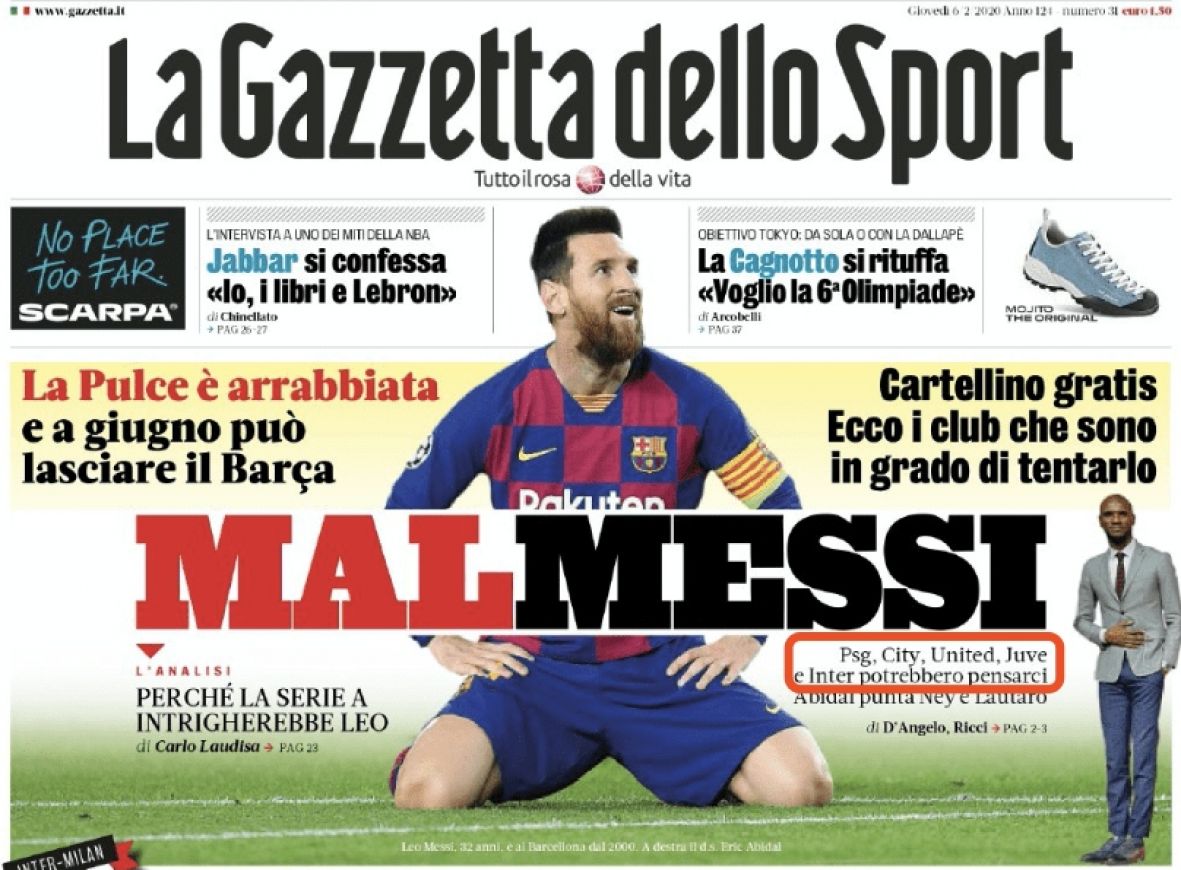 Printscreen/Gazetta: Lionel Messi napušta Barcelonu? 