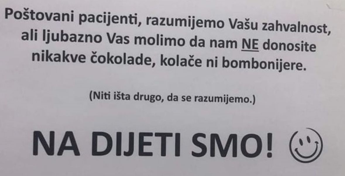Natpis na ambulanti u Dalmaciji - undefined