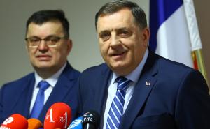 Foto: Dž. Kriještorac/Radiosarajevo.ba / Press konferencija Milorada Dodika i Zorana Tegeltije