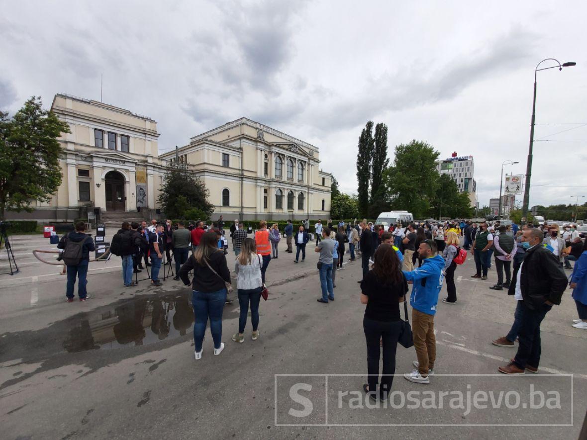 Foto: A. K. /Radiosarajevo.ba/S današnjeg protesta