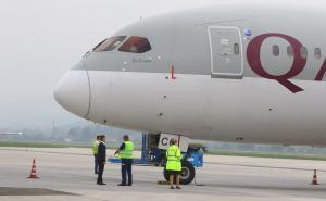 Foto: Dž. K. / Radiosarajevo.ba / Sletio avion iz Katara na Sarajevski aerodrom