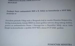 Foto: Radiosarajevo.ba / BiH privremeno povlači ambasadora iz Srbije