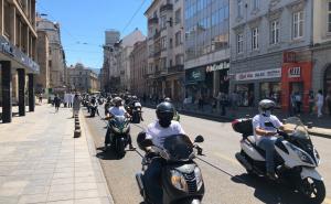 Foto: Anadolija / Prolazak motorista ulicama Sarajeva