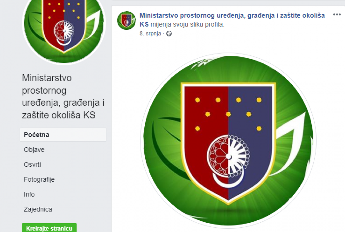 Facebook stranica Ministarstva  - undefined