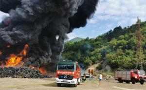 Foto: Civilna zaštita Konjic / Požar na deponiji