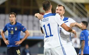Foto: EPA-EFE / Džeko slavi gol protiv Italije