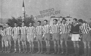Foto: Bordo vremeplov / Ekipa Sarajeva uoči duela protiv Budućnosti (1950)