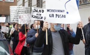 Foto: Dž. K. / Radiosarajevo.ba / Protes radnika agencije Poslovnost