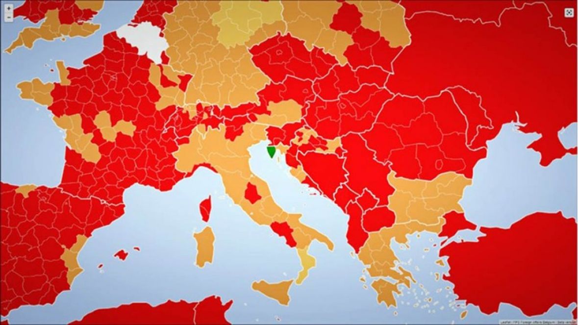 COVID karta Evrope - undefined