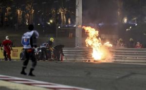 Foto: EPA-EFE / Romain Grosjean nesreća/Bahrein