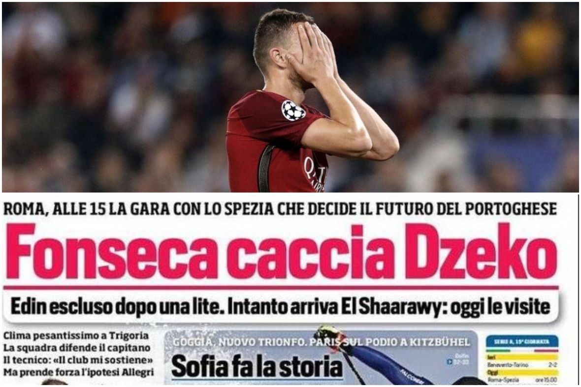 Foto: Printscreen/Naslovnica Corriere dello Sport/Arhiv