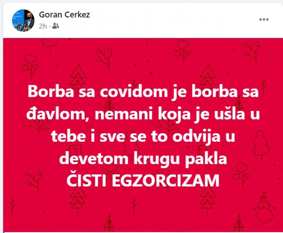Status Gorana čerkeza na Facebooku - undefined