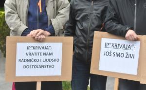 Foto: Dž.K./Radiosarajevo / Protest radnika Krivaje Zavidovići