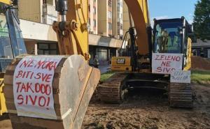 FOTO: Radiosarajevo.ba / Gradani Dobrinje protiv gradnje parkinga