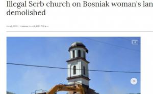 Screenshot / Svjetski mediji pišu o rušenju crkve u dvorištu nane Fate