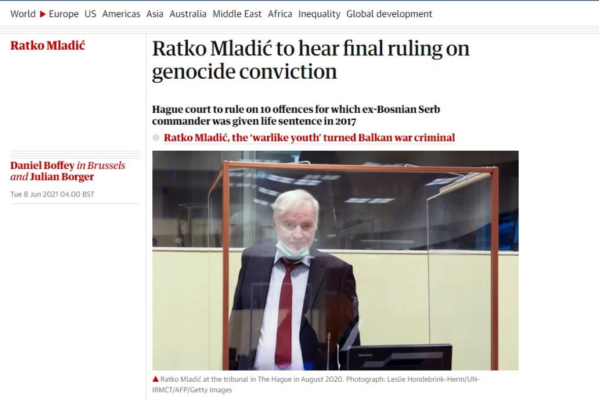 The Guardian o Ratku Mladiću - undefined