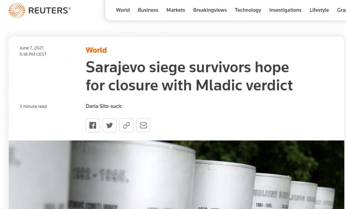 Reuters o Ratku Mladiću - undefined