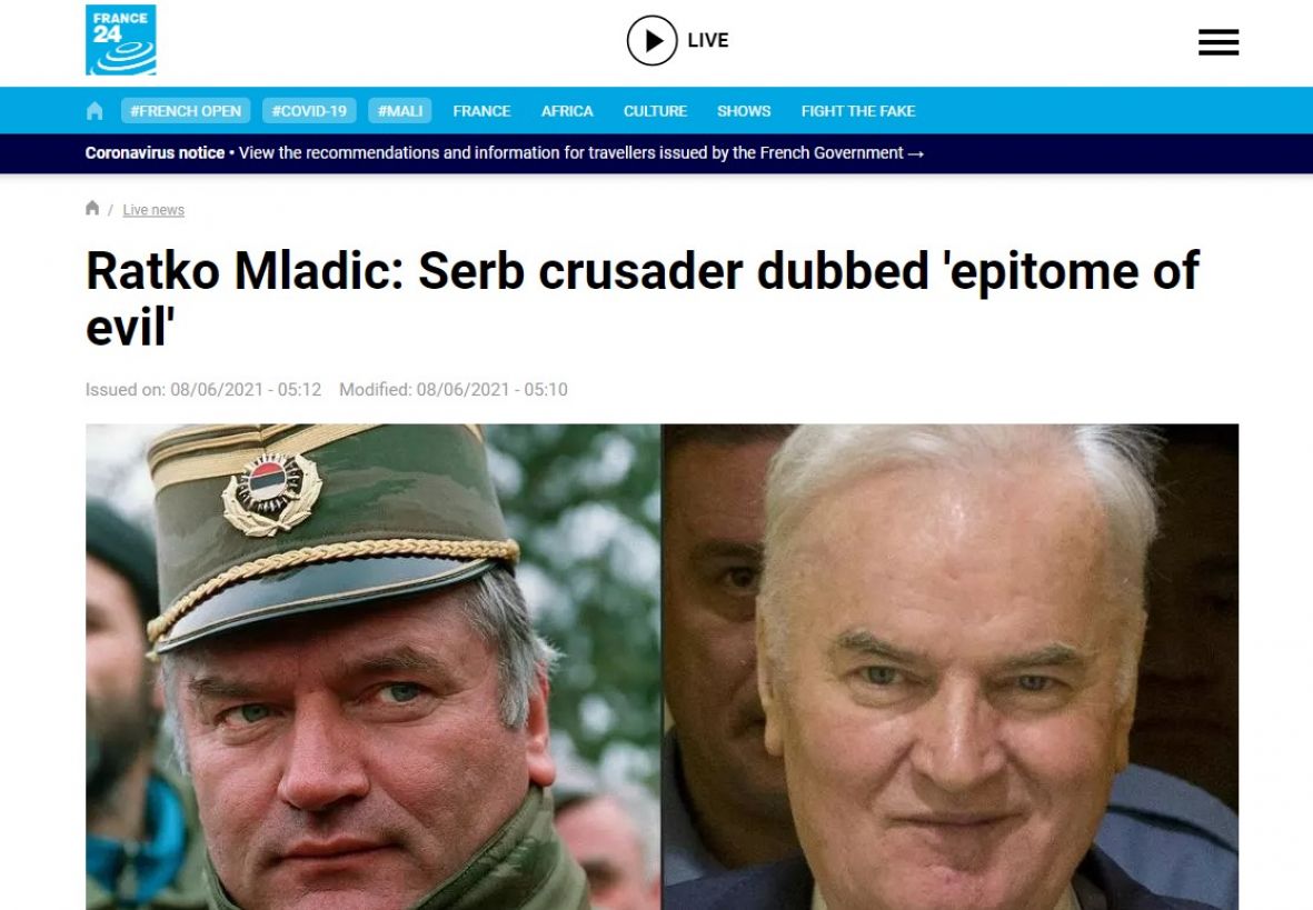 France24 o Ratku Mladiću - undefined
