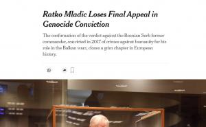 Print Screen / The New York Times o krvniku Ratku Mladiću
