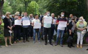 Foto: Dž.K./Radiosarajevo / Protesti zdravstvenih radnika u Sarajevu