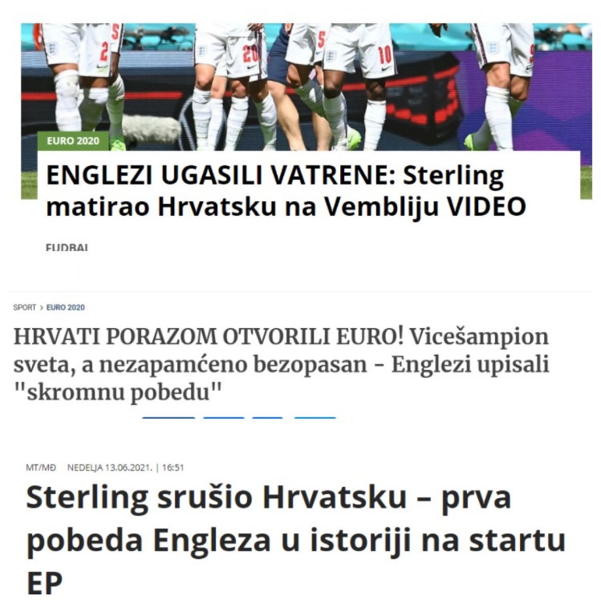 Srbijanski mediji bombastičnim naslovima pišu o porazu Hrvatske - undefined