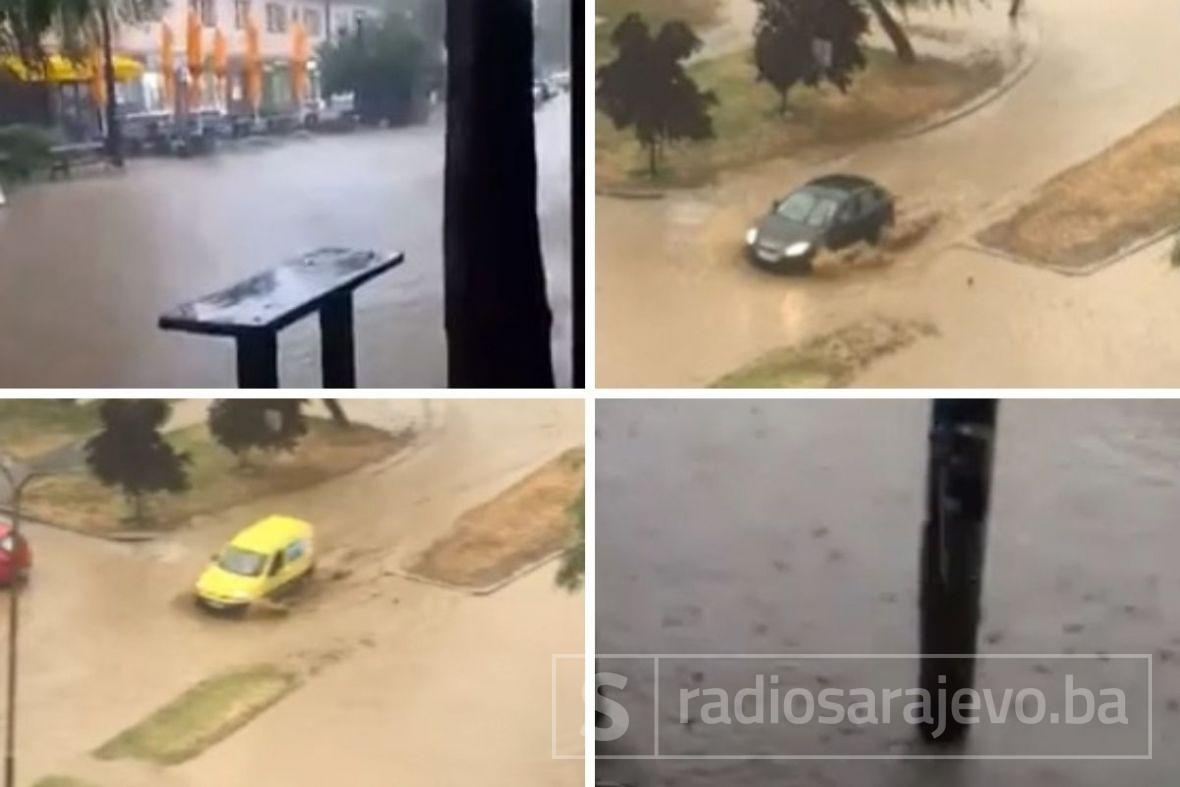 FOTO: Screenshot/Stigli i prvi snimci poplava u BiH, situacija nije nimalo dobra 