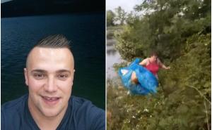 FOTO: Facebook / Mirnes Kamišević iz Usore spriječio nelegalno bacanje smeća u rijeku