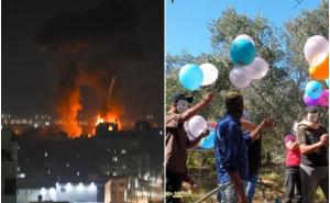 Foto: Twitter / Zračni napad na Gazu/Puštanje balona na Izrael