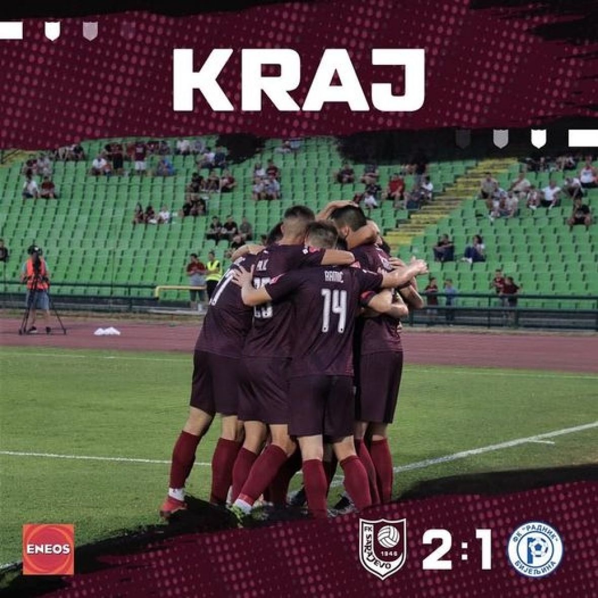 FOTO: Facebook/FK Sarajevo ostvarilo prvu domaću pobjedu protiv Radnika 