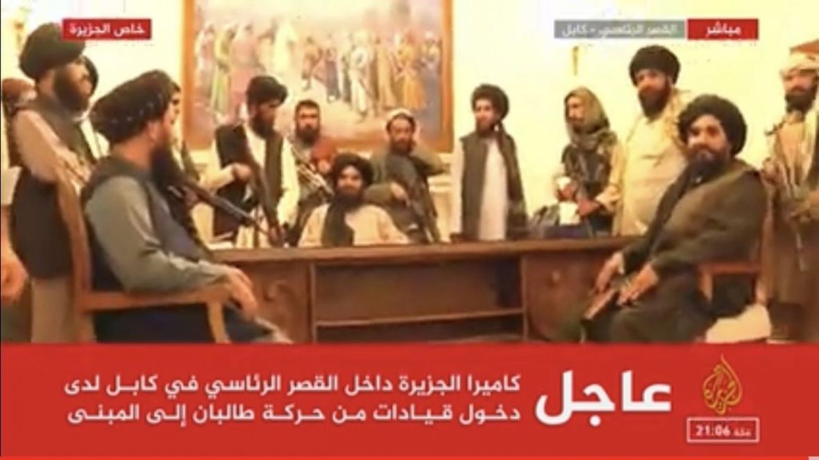 Foto: Twitter/Talibani u Predsjedničkoj palati u Kabulu