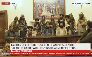 Foto: Twitter / Talibani u Predsjedničkoj palati u Kabulu