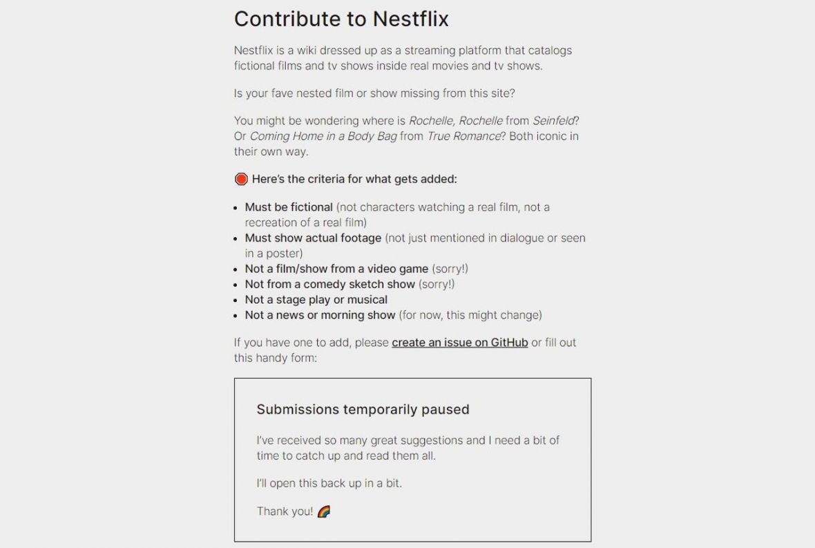 Nestflix - platforma koja skuplja druge filmove i emisije koje se nađu unutar drugih filmova - undefined