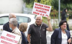 Foto: Dž. K. / Radiosarajevo.ba / Protesti radnika "Zraka" u Sarajevu