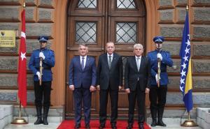 Foto: Dž. K. / Radiosarajevo.ba / Džaferović, Komšić i Erdogan