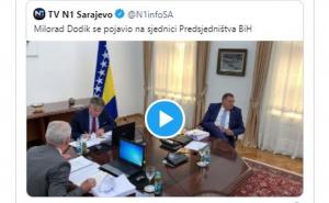 Foto: Twitter / Brojni komentari na Twitteru o Miloradu Dodiku i sjednici Predsjedništva BIH