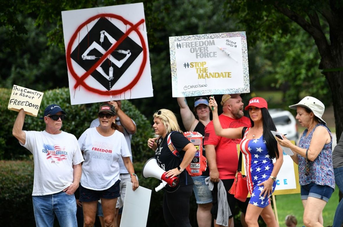 Foto: AA/Protest antivaksera u Sjevernoj Karolini
