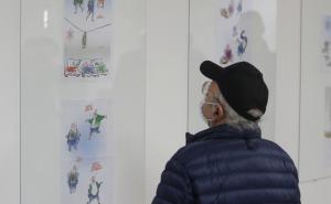 Foto: Dž. K. / Radiosarajevo.ba / Detalj s otvaranja izložbe karikatura autora Đoke Ninkovića u sarajevskoj Galeriji Mak