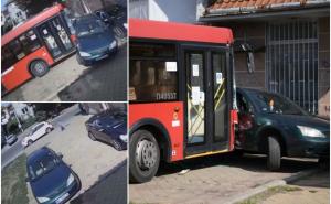Foto: Twitter / Jezive scene ulaska autobusa u dječije igralište u Zemunu