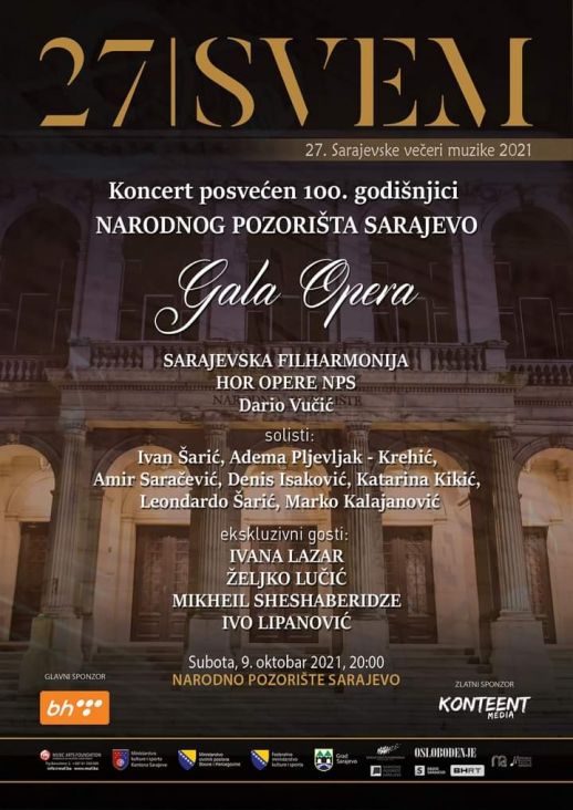Foto: Narodno pozorište Sarajevo/Najava koncerta "Gala opera"