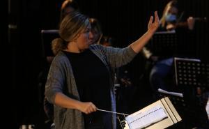 Foto: Dž. K. / Radiosarajevo.ba /  Tijana Vignjević na probi sa Sarajevskom filharmonijom