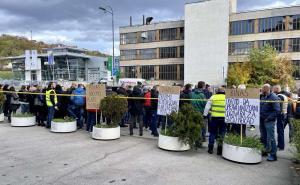 Foto: A. K. / Radiosarajevo.ba / Protesti radnika firme "Binas" iz Bugojna