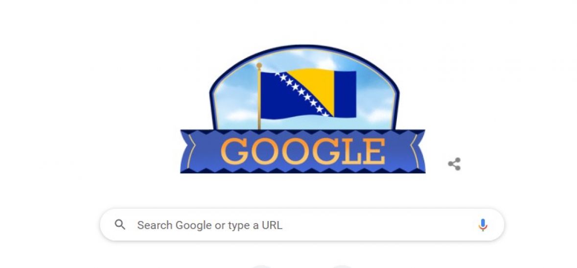 Printscreen/Google čestitao Dan državnosti  BiH