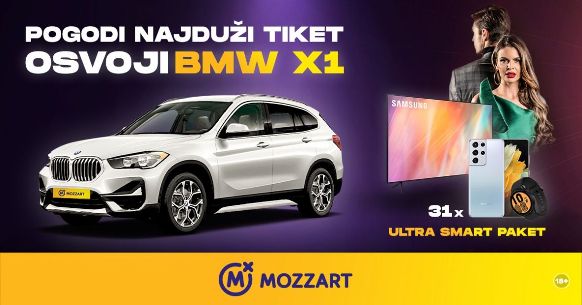 Foto: Mozzart/Da li si ti pobjednik, da li će BMW X1 biti tvoj?