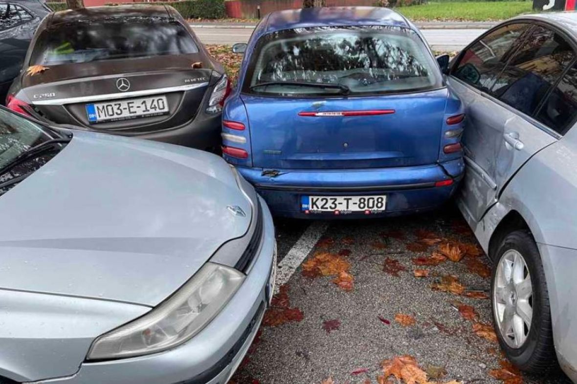 Foto: Srpska info/Slupao automobile na parkingu i pobjegao