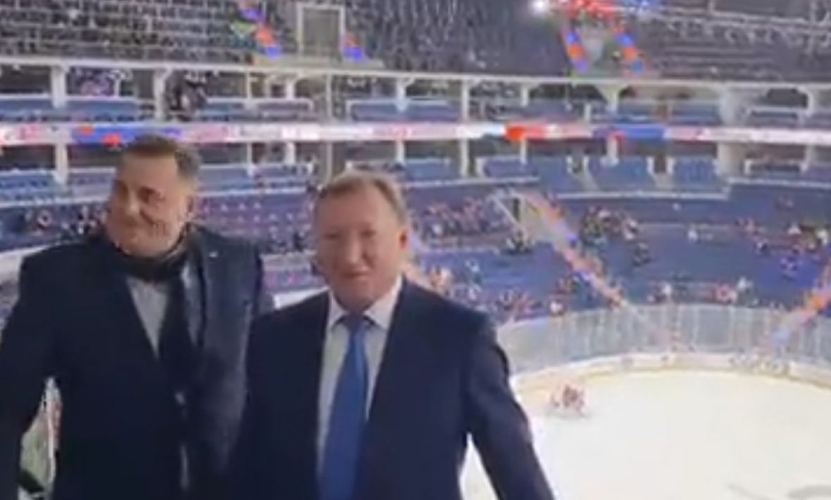FOTO: Screenshot/Dodik u Moskvi prati hokej 