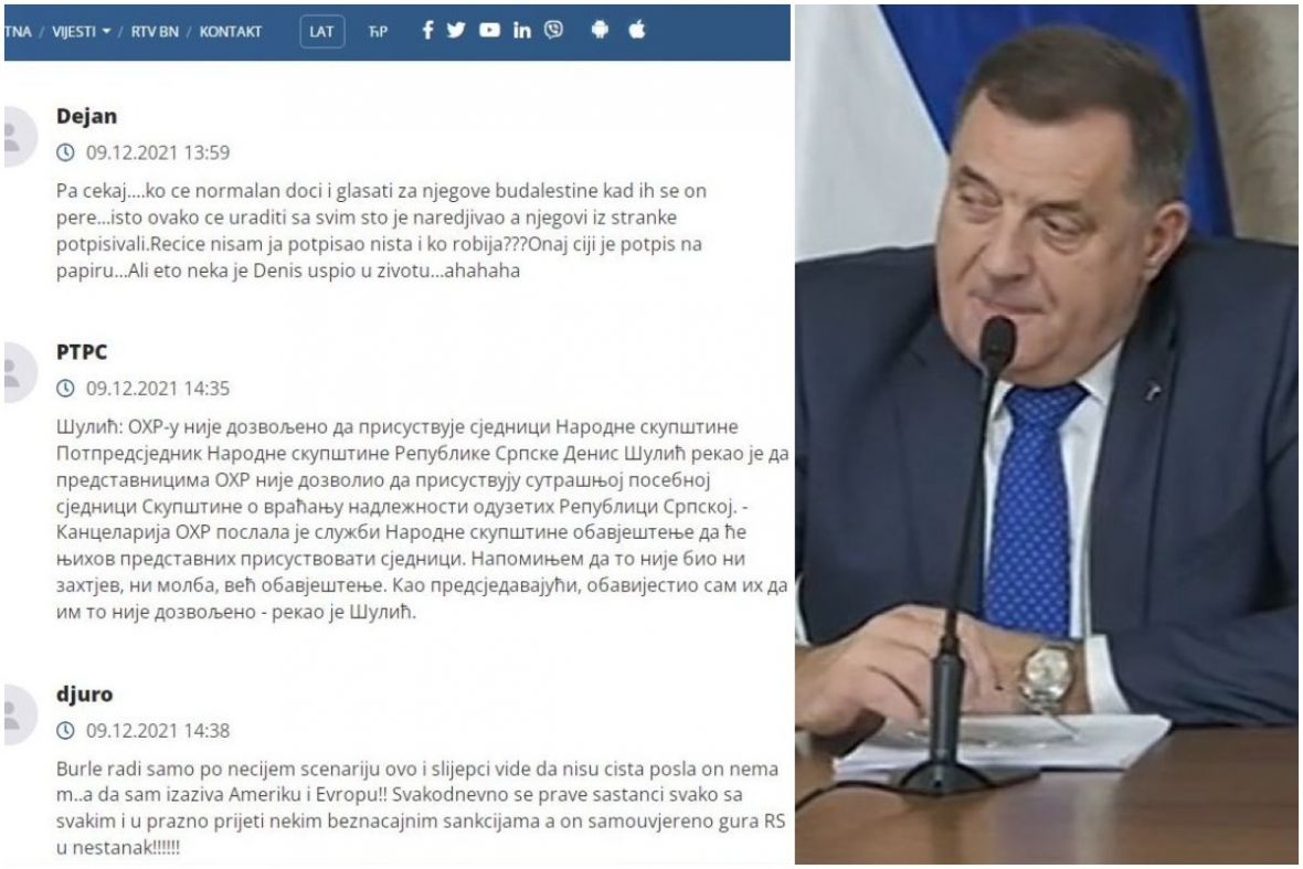 Foto:Prtscr/BN tv/Oštri komentari na BN TV o Dodiku