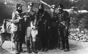Foto: Goldman Report / Momčilo Đujić, četnici i nacisti pred akciju 1944.