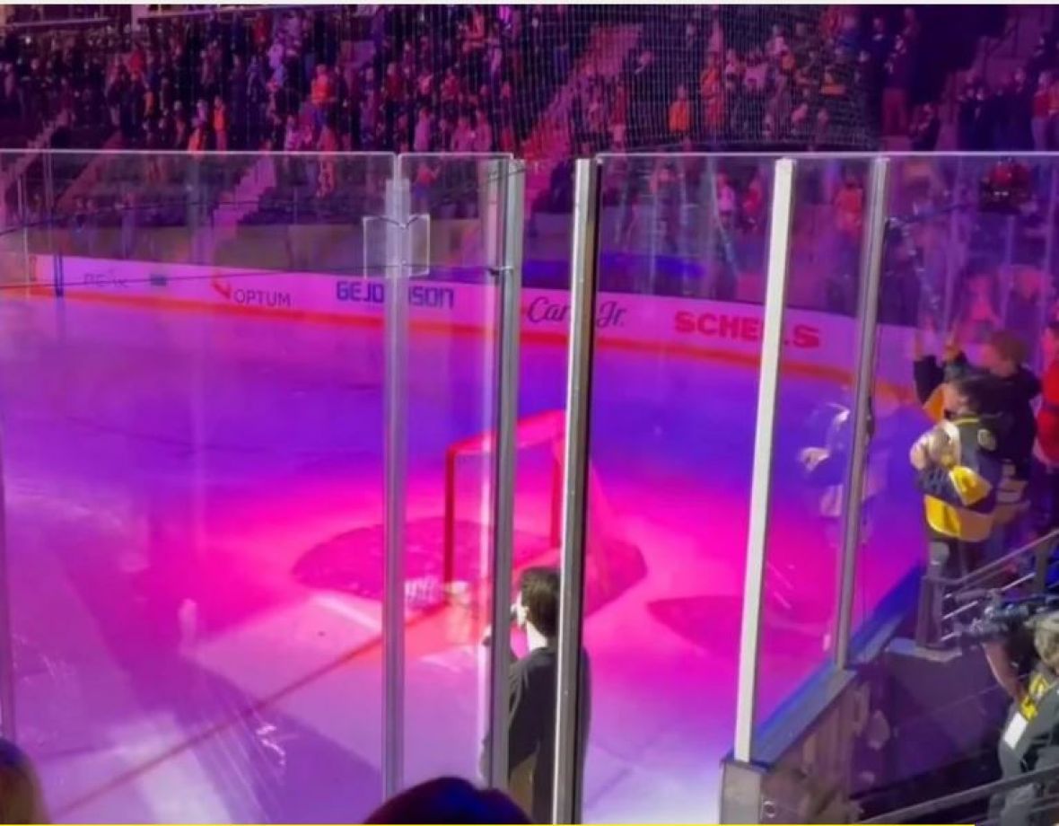 Print Screen/Džafer Čamdžić otpjevao himnu SAD-a na hokejaškoj utakmici